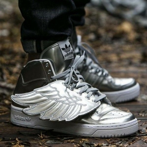 Adidas x Jeremy Scott Wings Metal Model sneakers in Silver, size 9 toddler - Picture 13 of 14